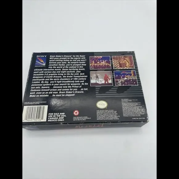 Bram Stoker's Dracula (SNES) Super Nintendo CIB 1993 Imagesoft VG - Picture 7 of 9